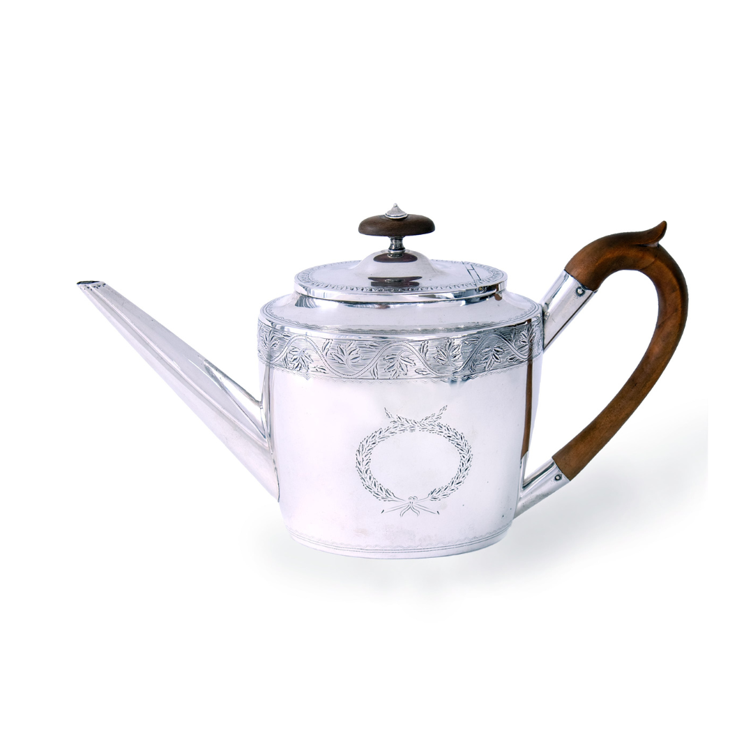 A Cape silver teapot, Johan Hendrik Vos, c.1760-1810