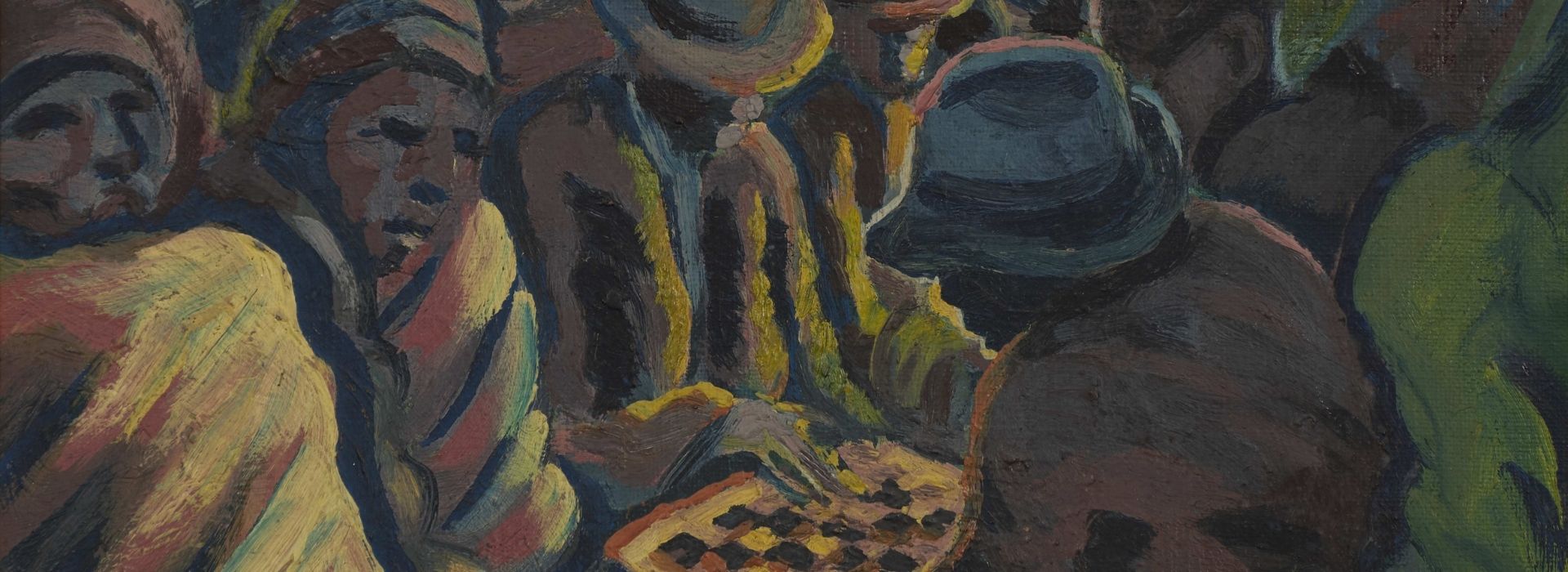 Gerard Sekoto's Game of Draughts in a Crowd