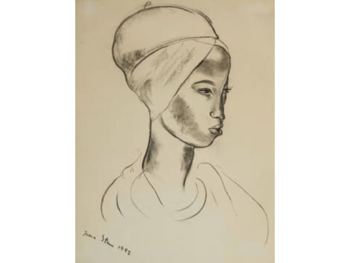 Irma Stern, Watussi Woman with Headscarf, oil on canvas