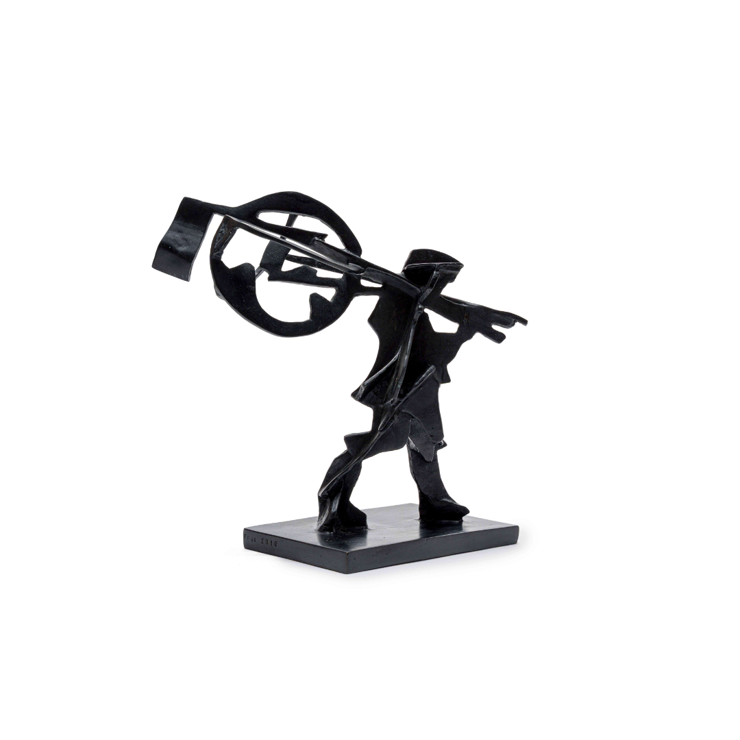 William Kentridge; Untitled (Man with Globe)